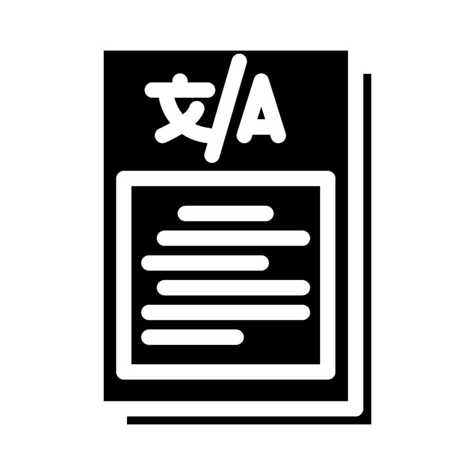 content localization technical writer glyph icon vector illustration