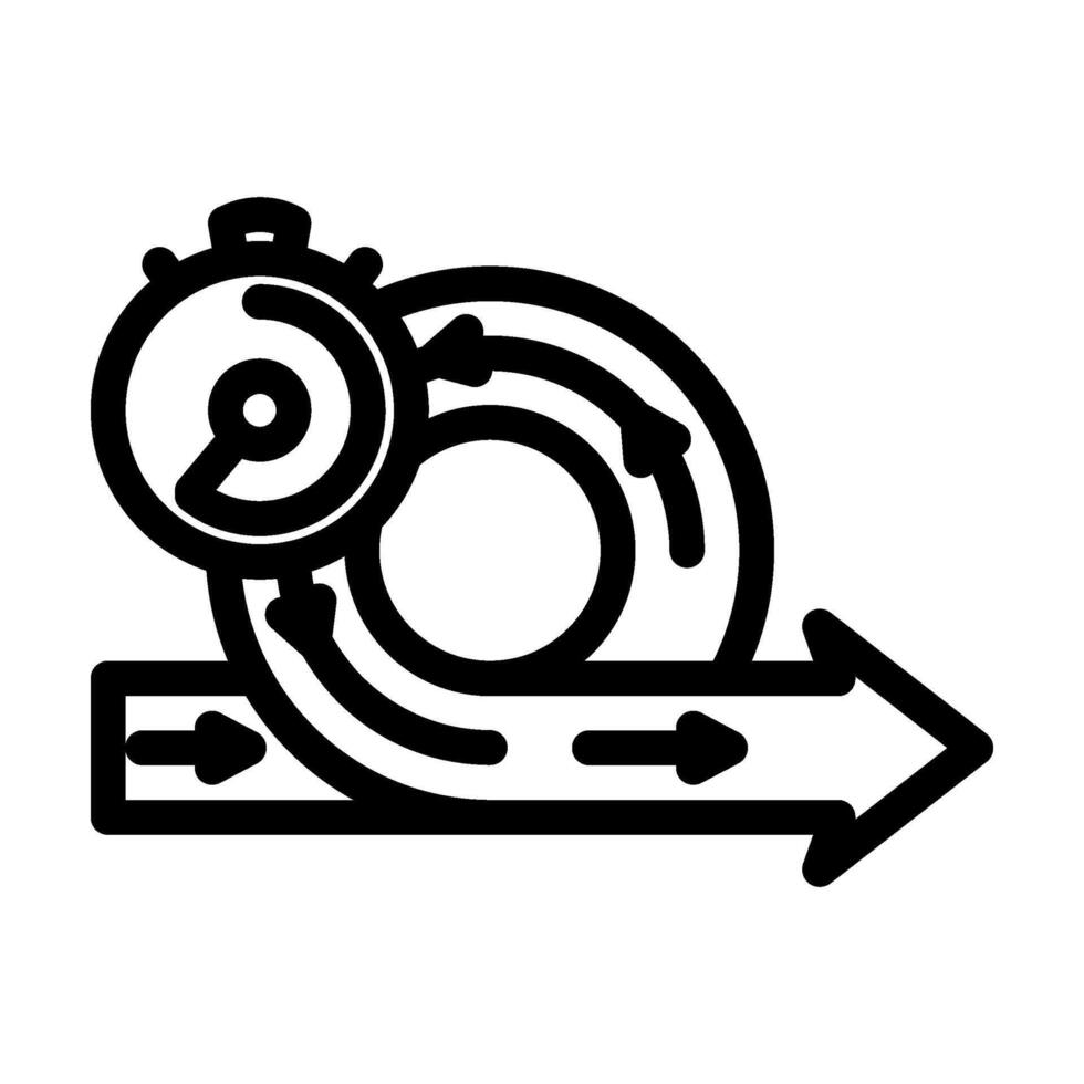 focus sprints time management line icon vector illustration