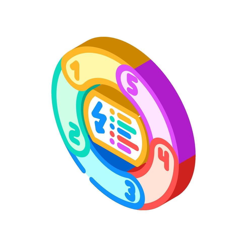 energy management time isometric icon vector illustration