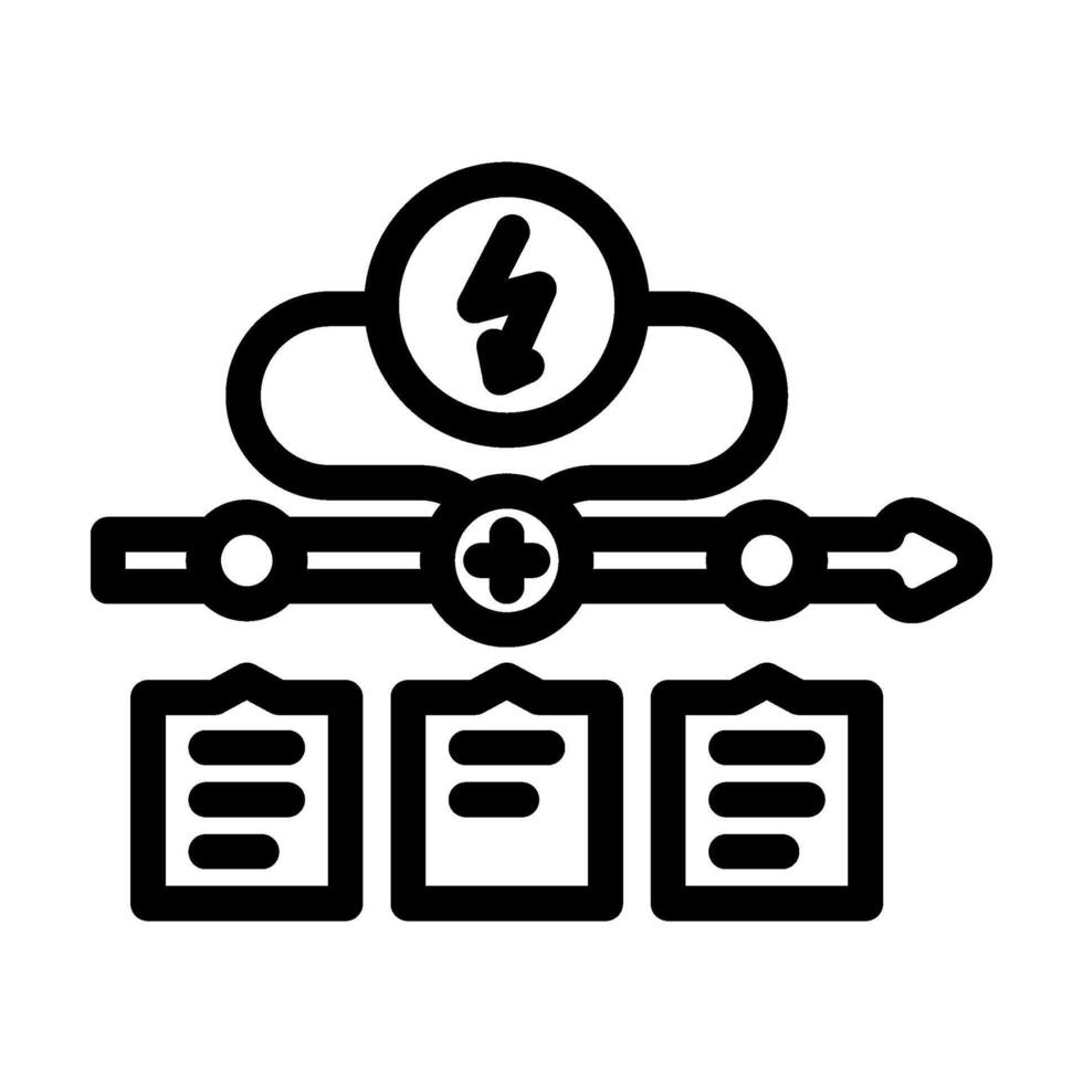hacking time management line icon vector illustration