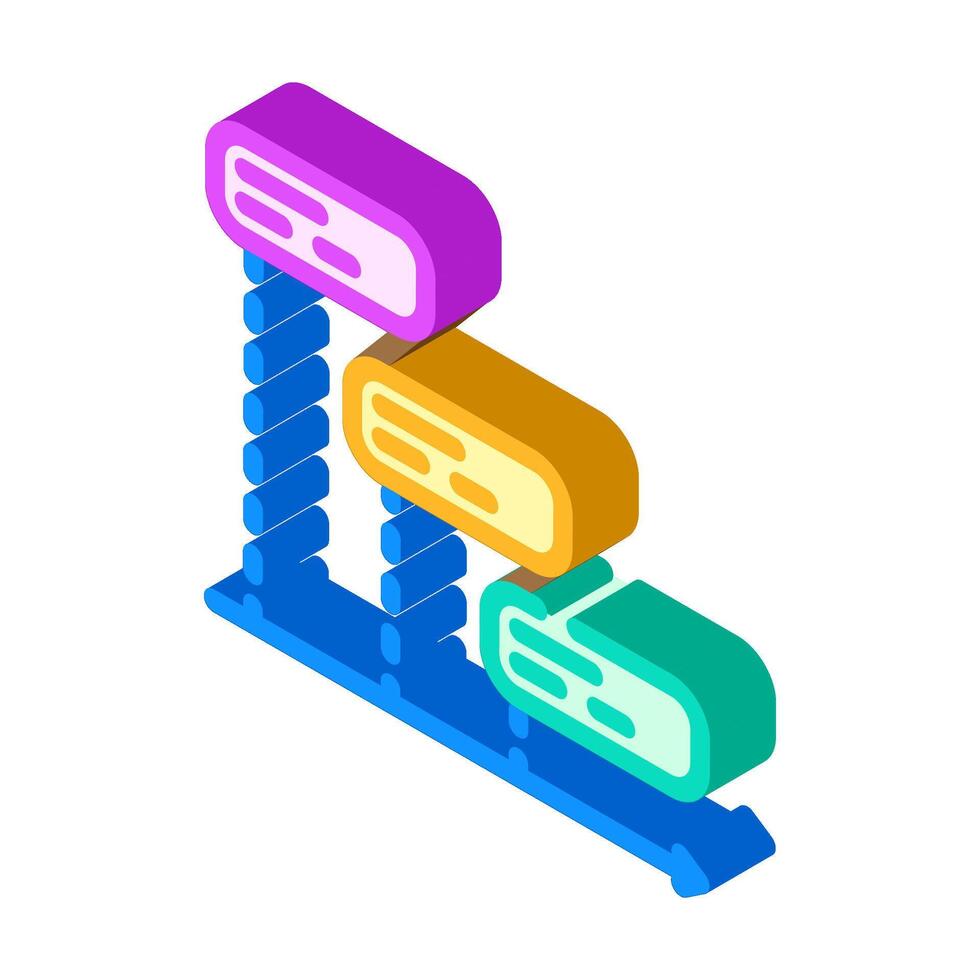context switching time management isometric icon vector illustration
