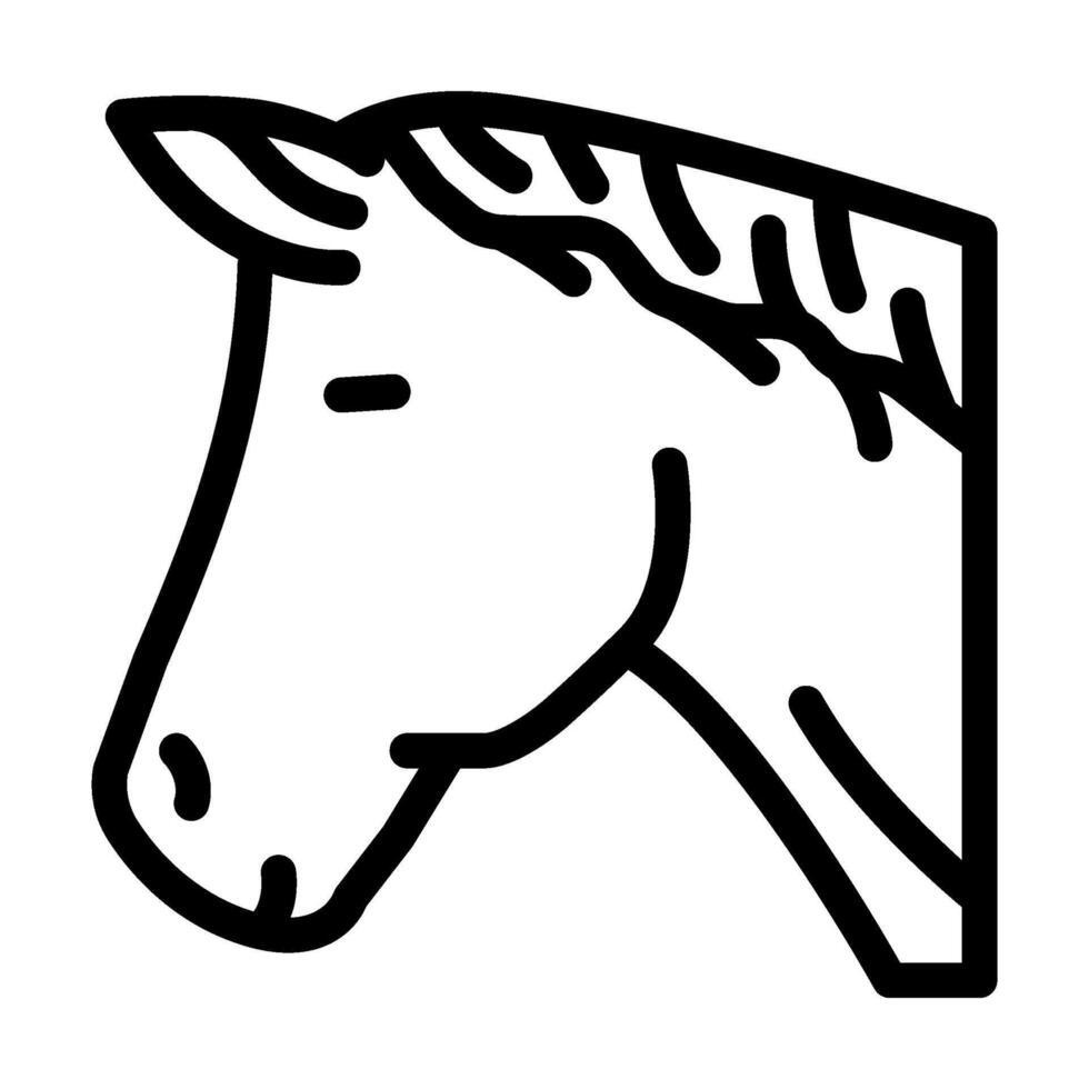 horse animal line icon vector illustration