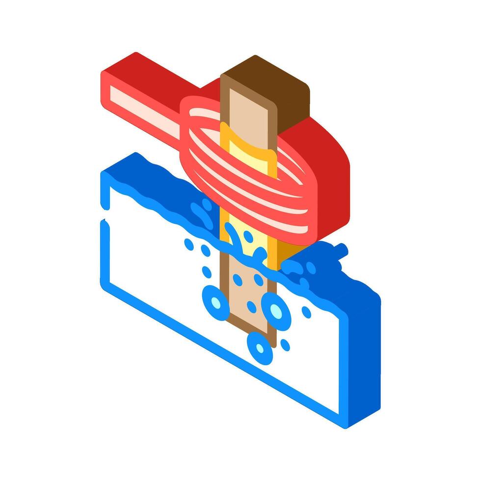 hardening blacksmith metal isometric icon vector illustration