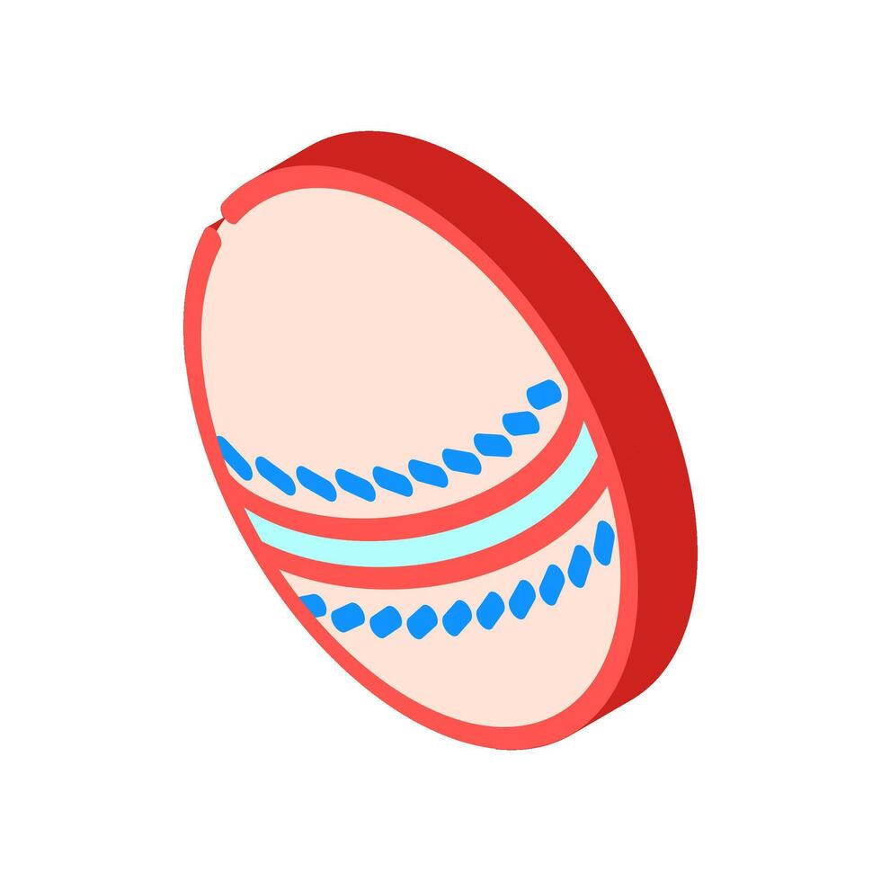 pelota juego de croquet juego isométrica icono vector ilustración