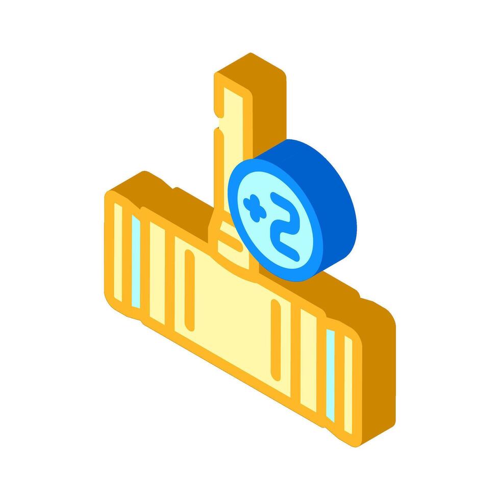 bisque croquet game isometric icon vector illustration