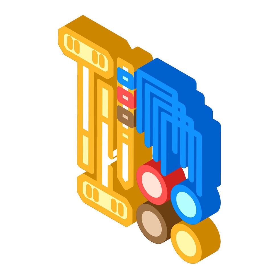 break shot croquet game isometric icon vector illustration