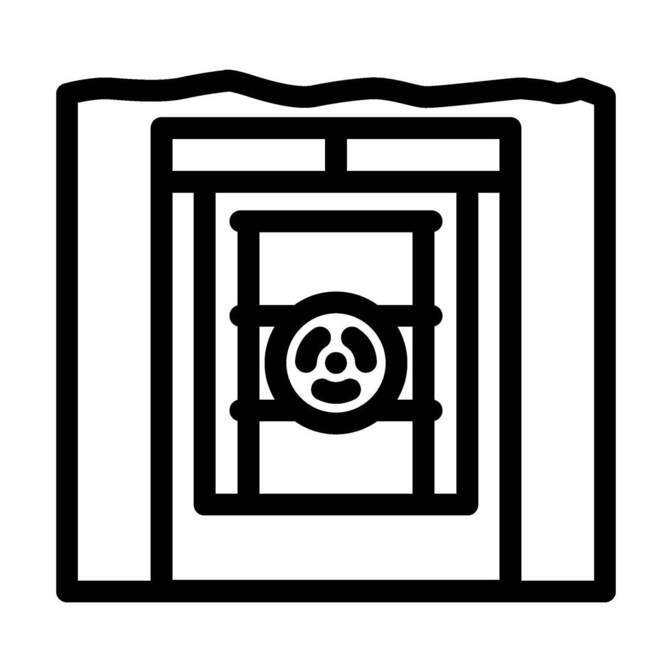 radioactive waste nuclear energy line icon vector illustration