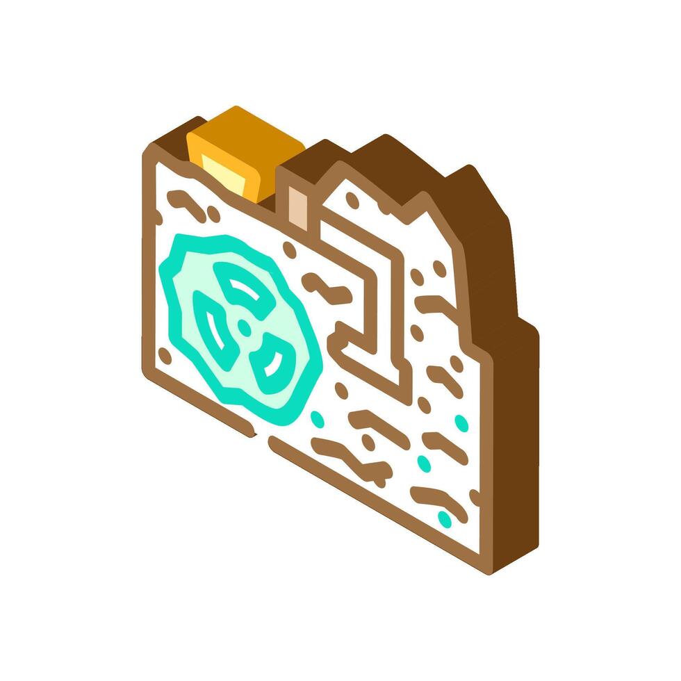 uranium mining nuclear energy isometric icon vector illustration