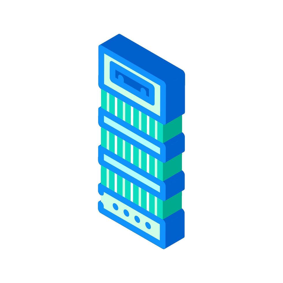 fuel assembly nuclear energy isometric icon vector illustration