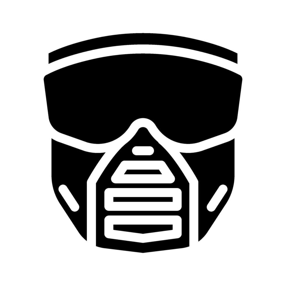 mask paintball game glyph icon vector illustration