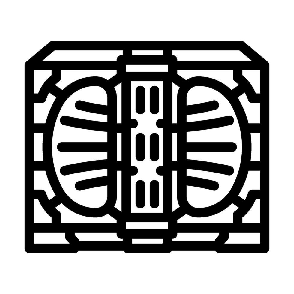 fusion experiment nuclear energy line icon vector illustration