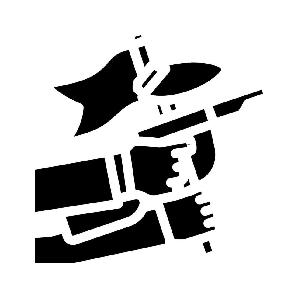 team paintball game glyph icon vector illustration