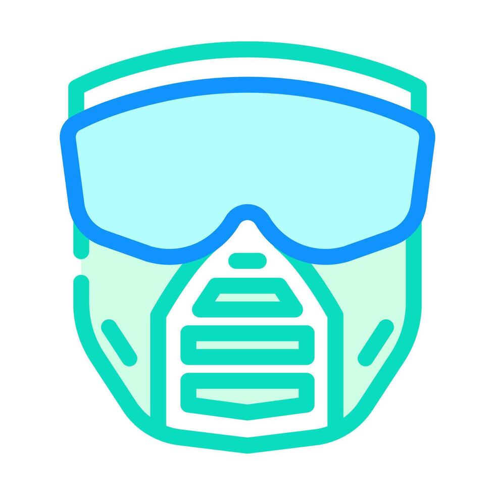 mask paintball game color icon vector illustration