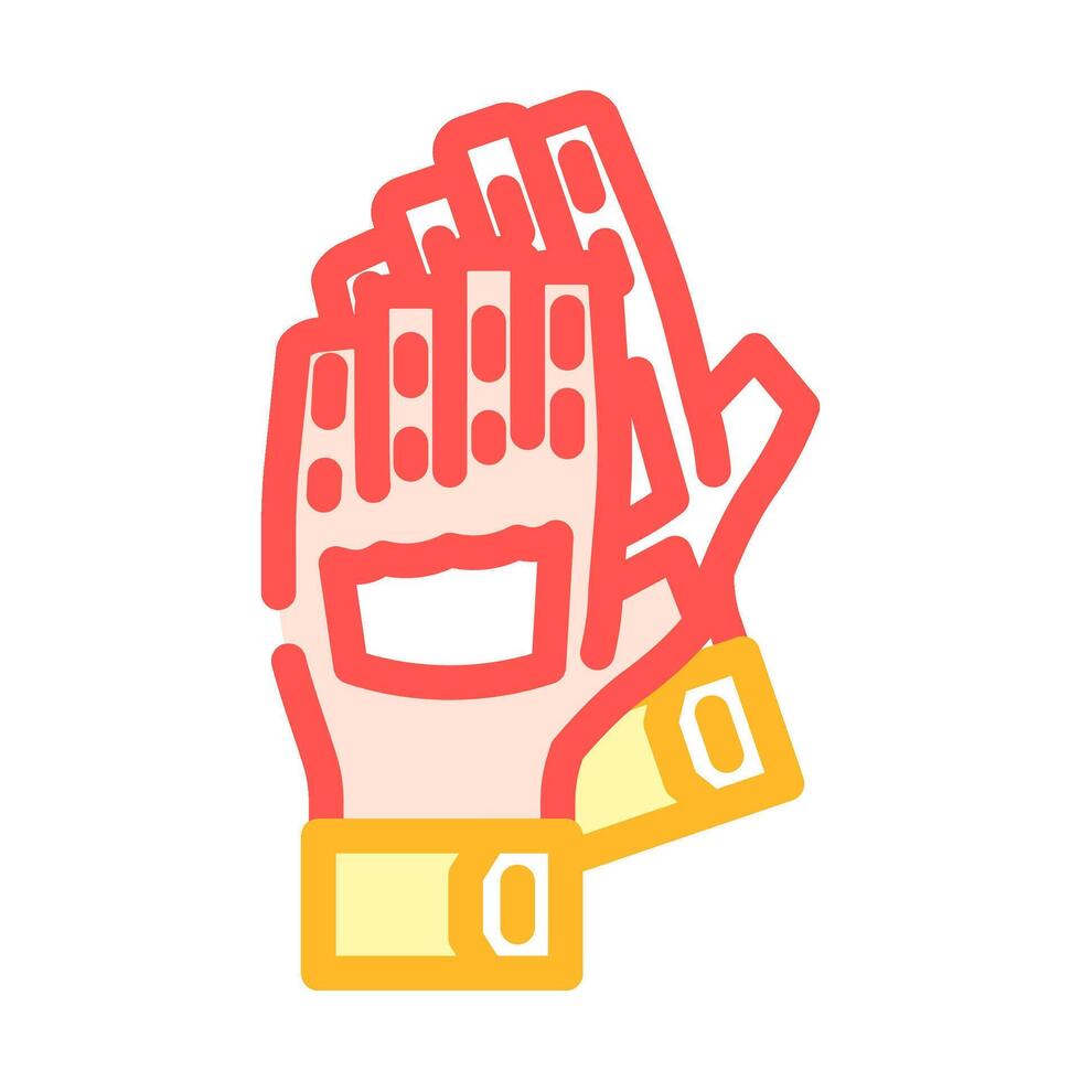 gloves paintball game color icon vector illustration