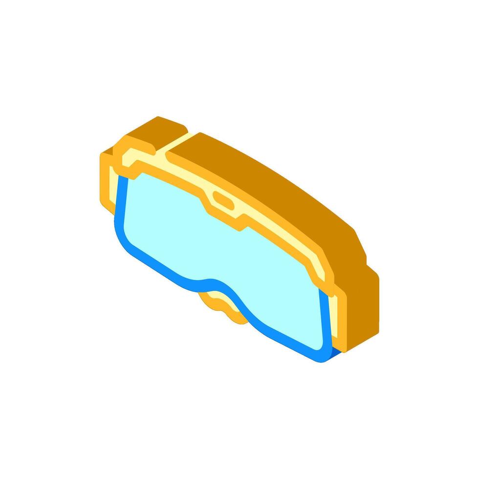 gafas de protección paintball juego isométrica icono vector ilustración