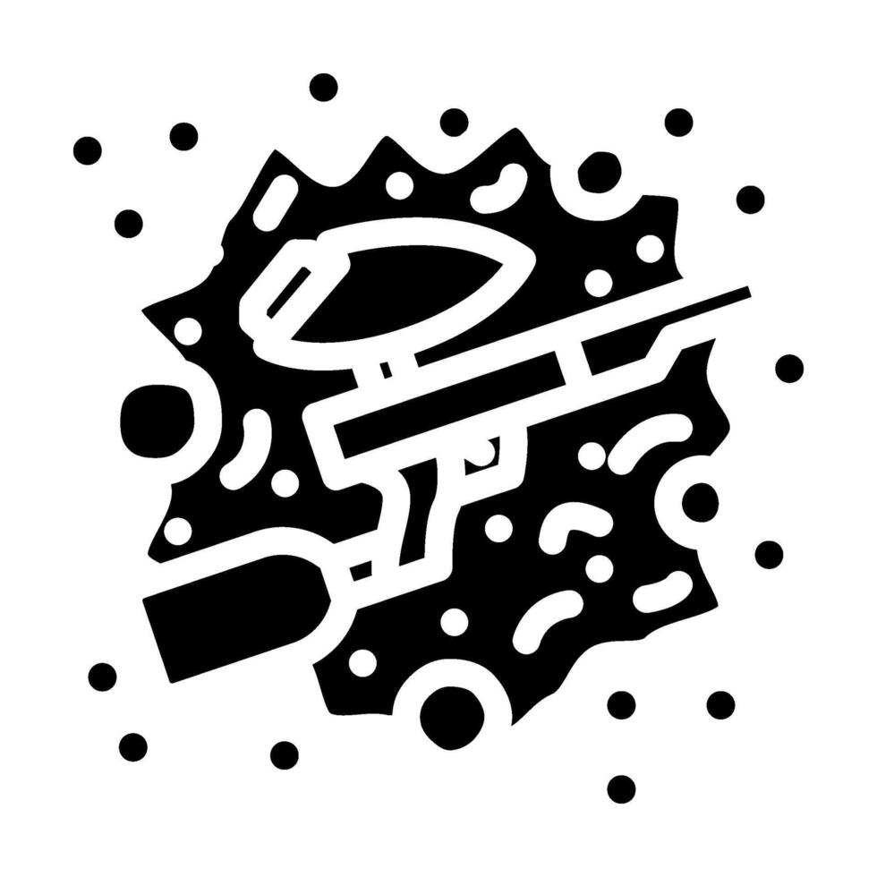 team paintball badge game glyph icon vector illustration
