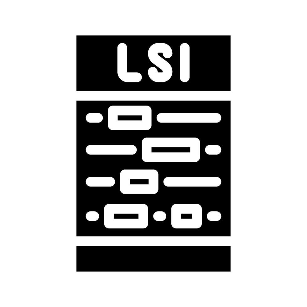 latente semántico indexación lsi seo glifo icono vector ilustración