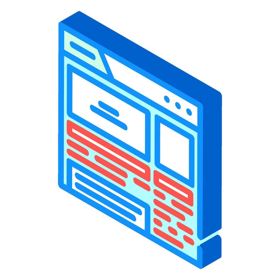 rich snippets seo isometric icon vector illustration