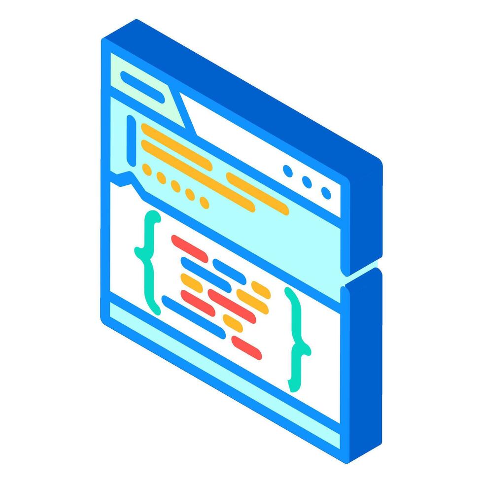 schema markup seo isometric icon vector illustration