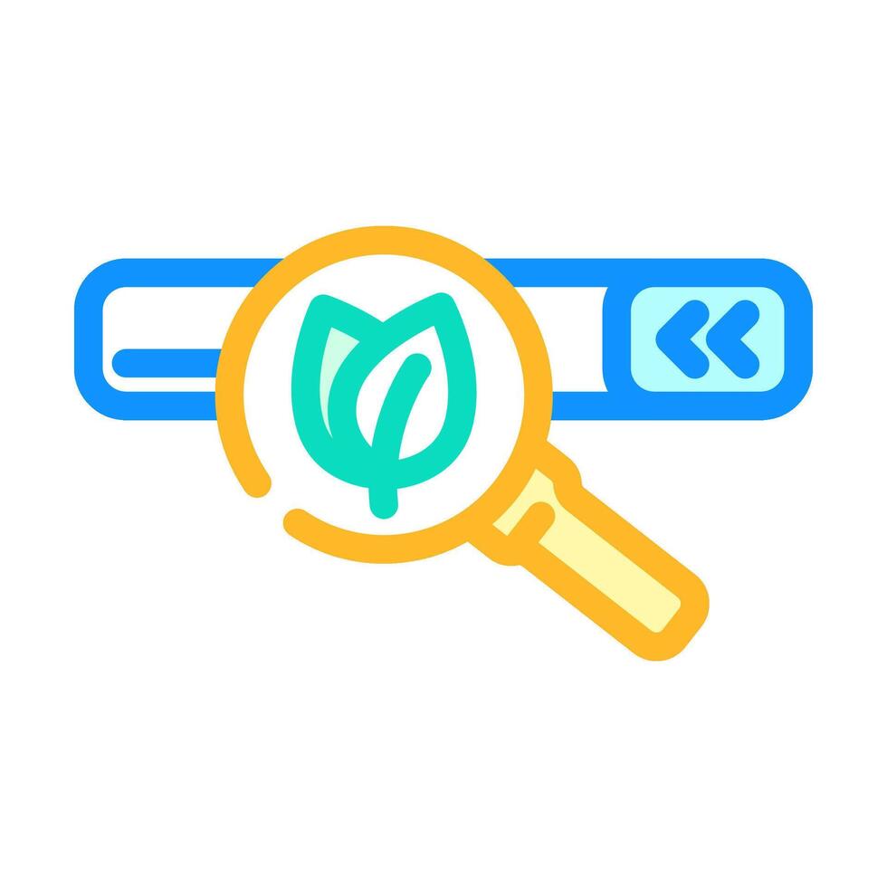 organic search seo color icon vector illustration