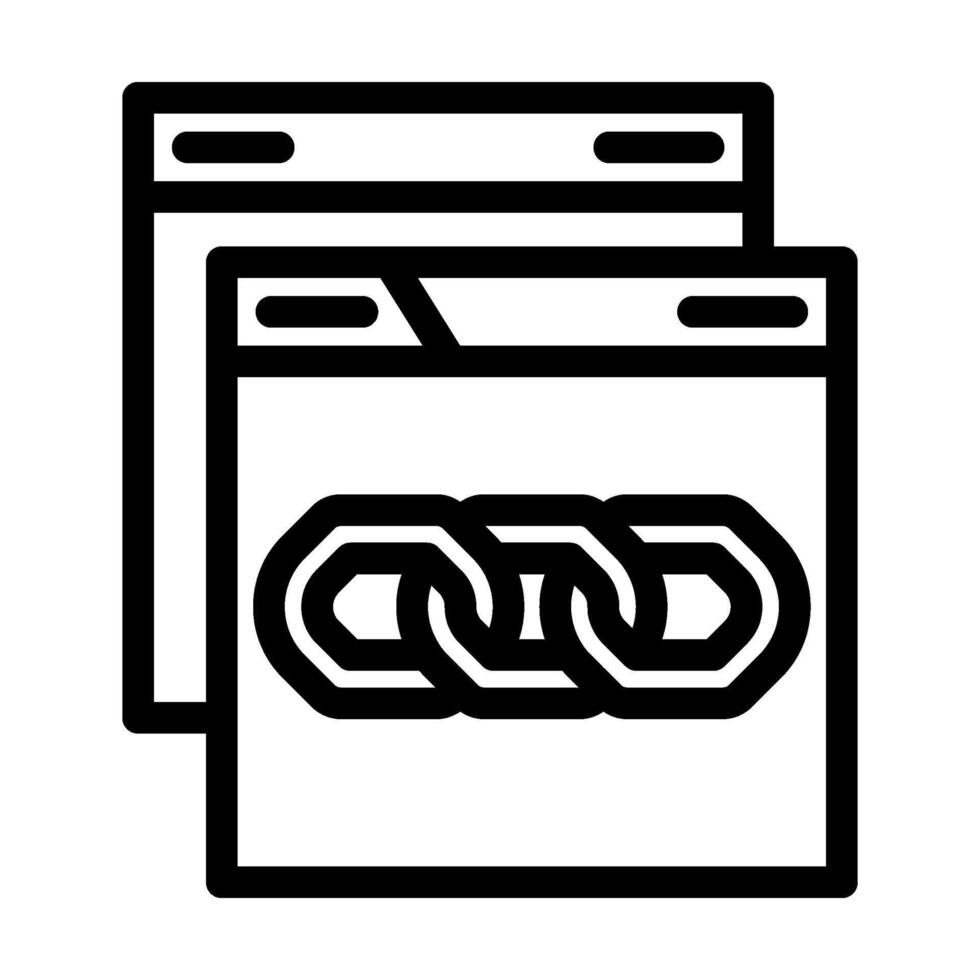 canonicalization seo line icon vector illustration