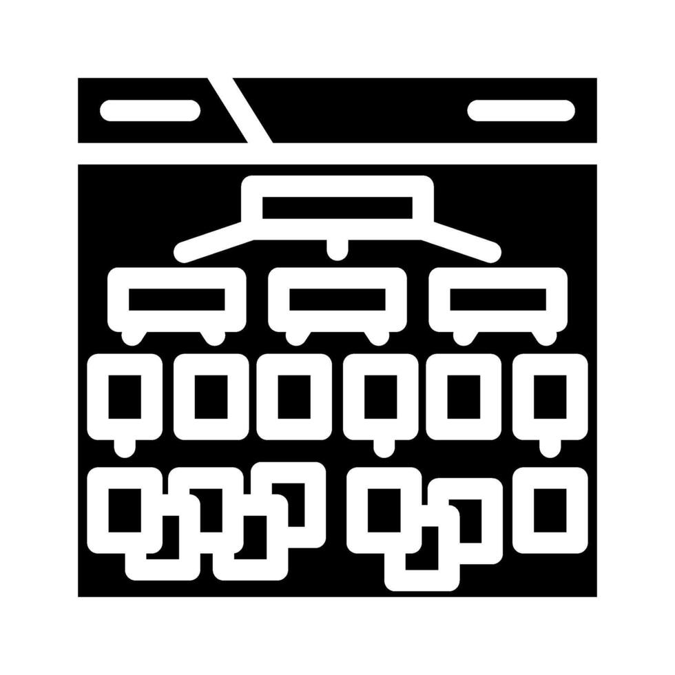 silo structure seo glyph icon vector illustration