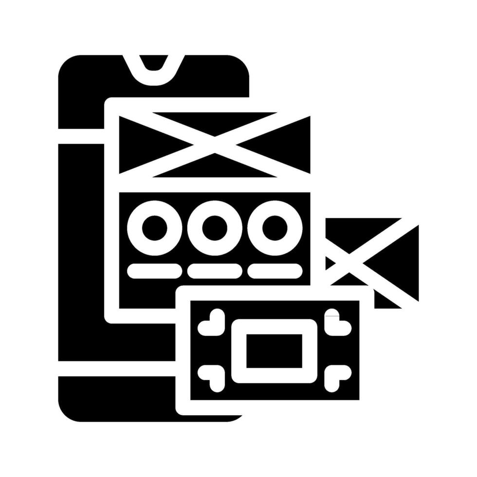 usability ux ui design glyph icon vector illustration