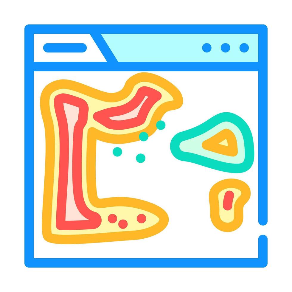 mapa de calor ux ui diseño color icono vector ilustración
