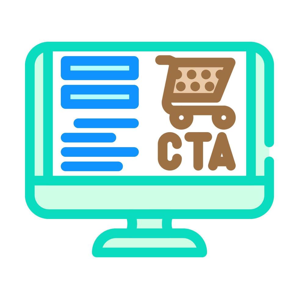 call to action cta  ux ui color icon vector illustration