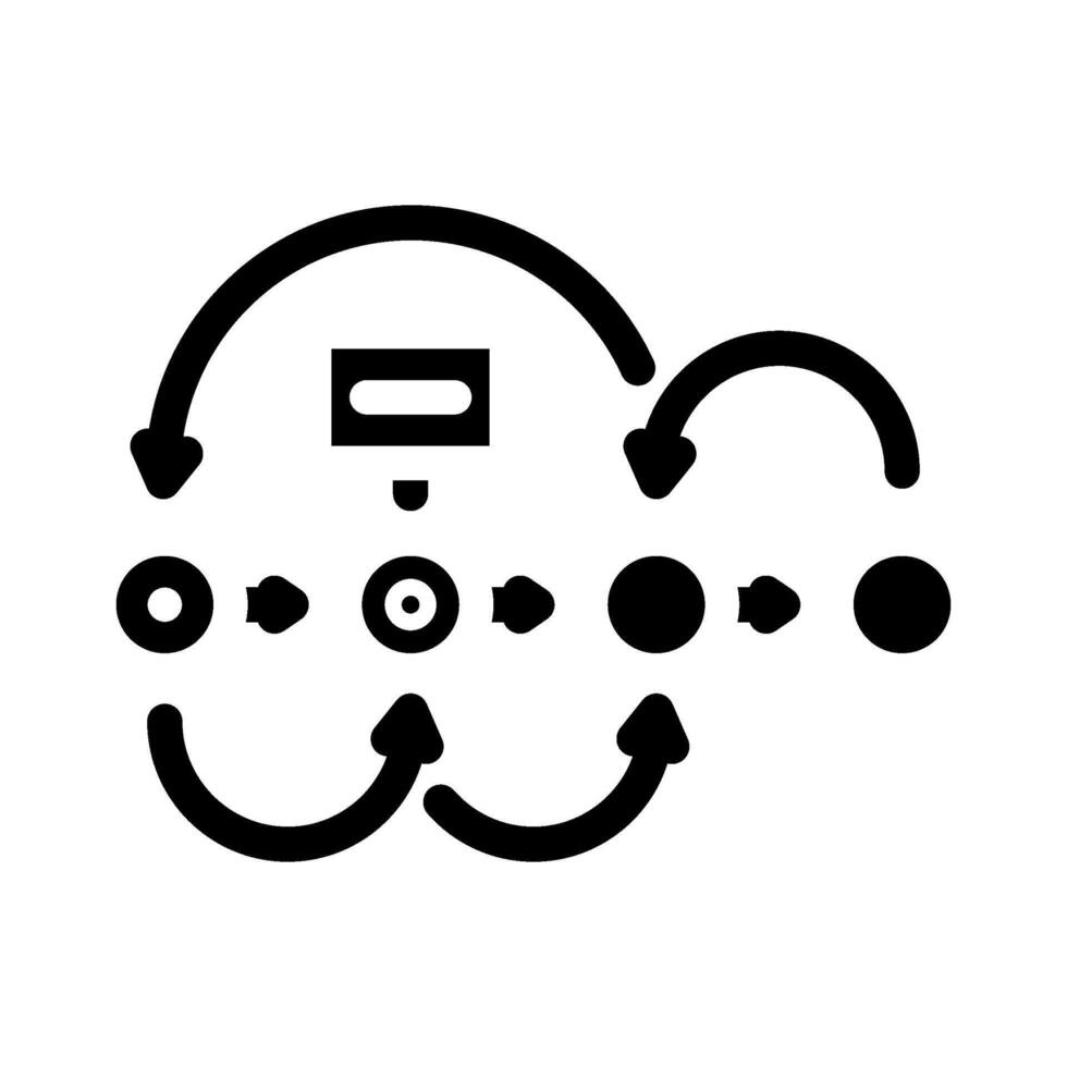 design thinking ux ui  glyph icon vector illustration
