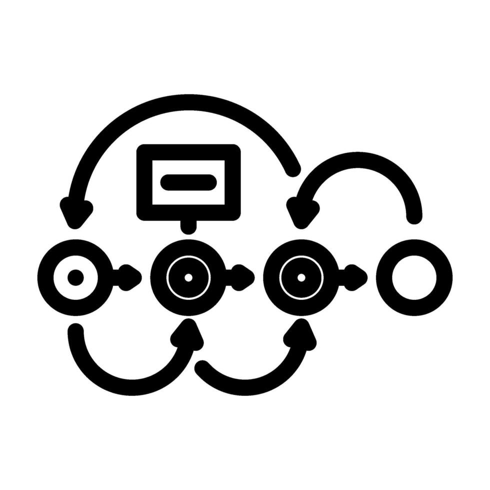 design thinking ux ui  line icon vector illustration