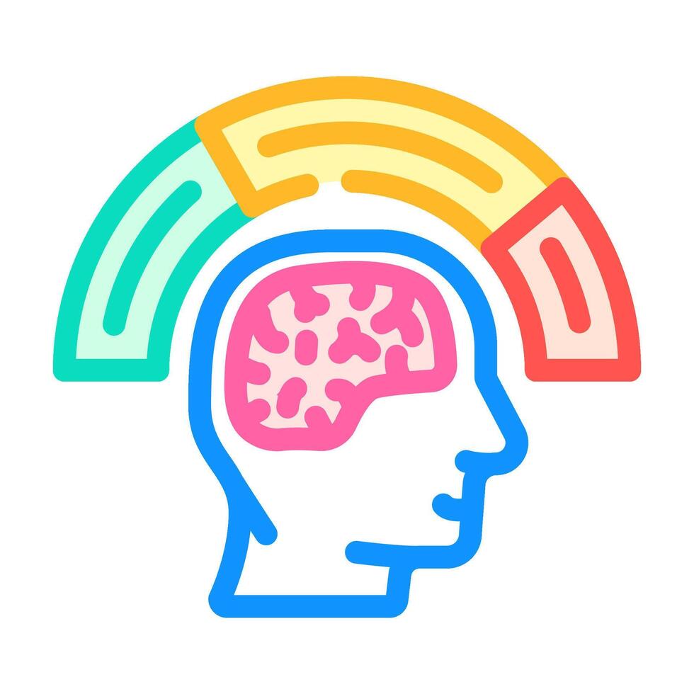 cognitive load ux ui design color icon vector illustration