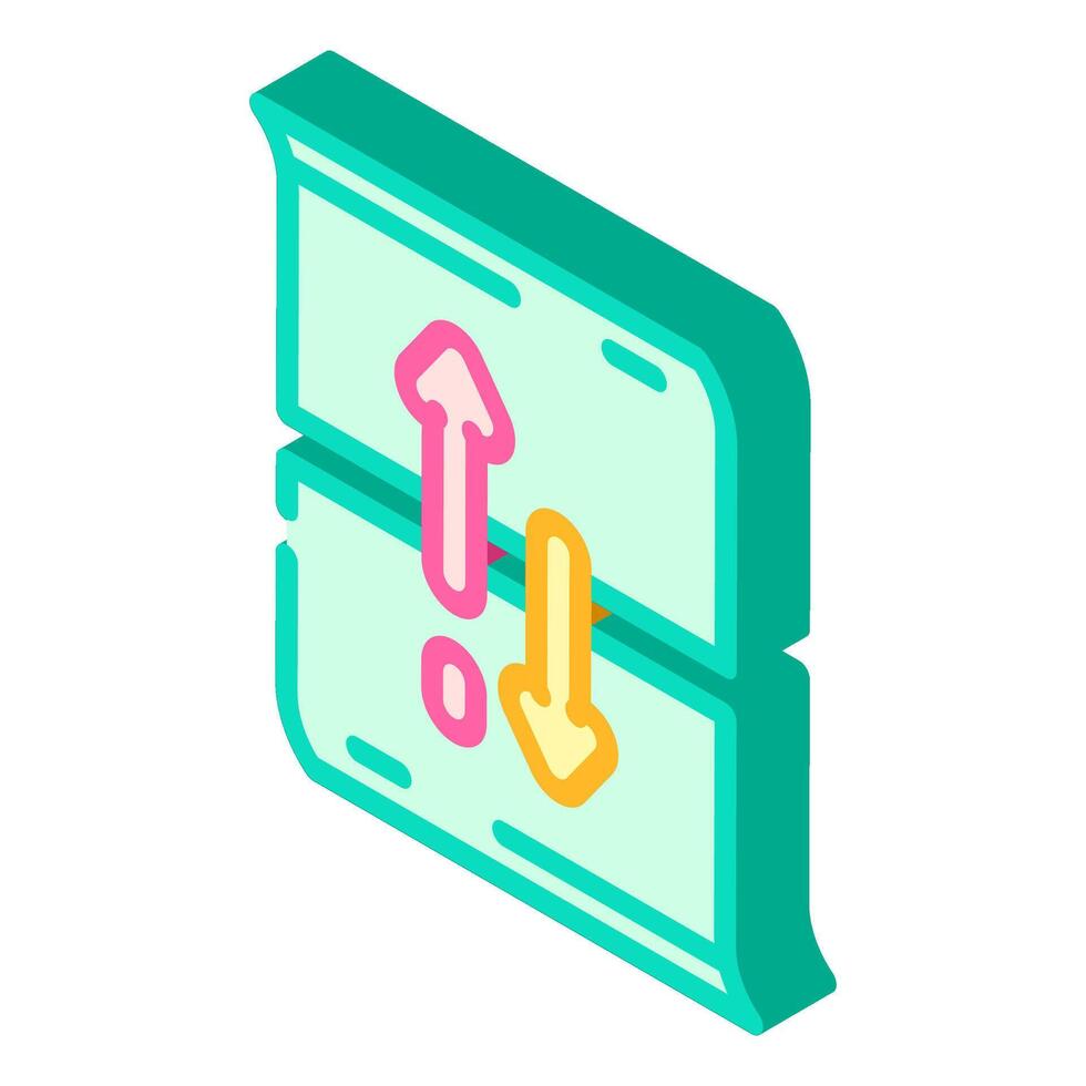 scroll hijacking ux ui design isometric icon vector illustration