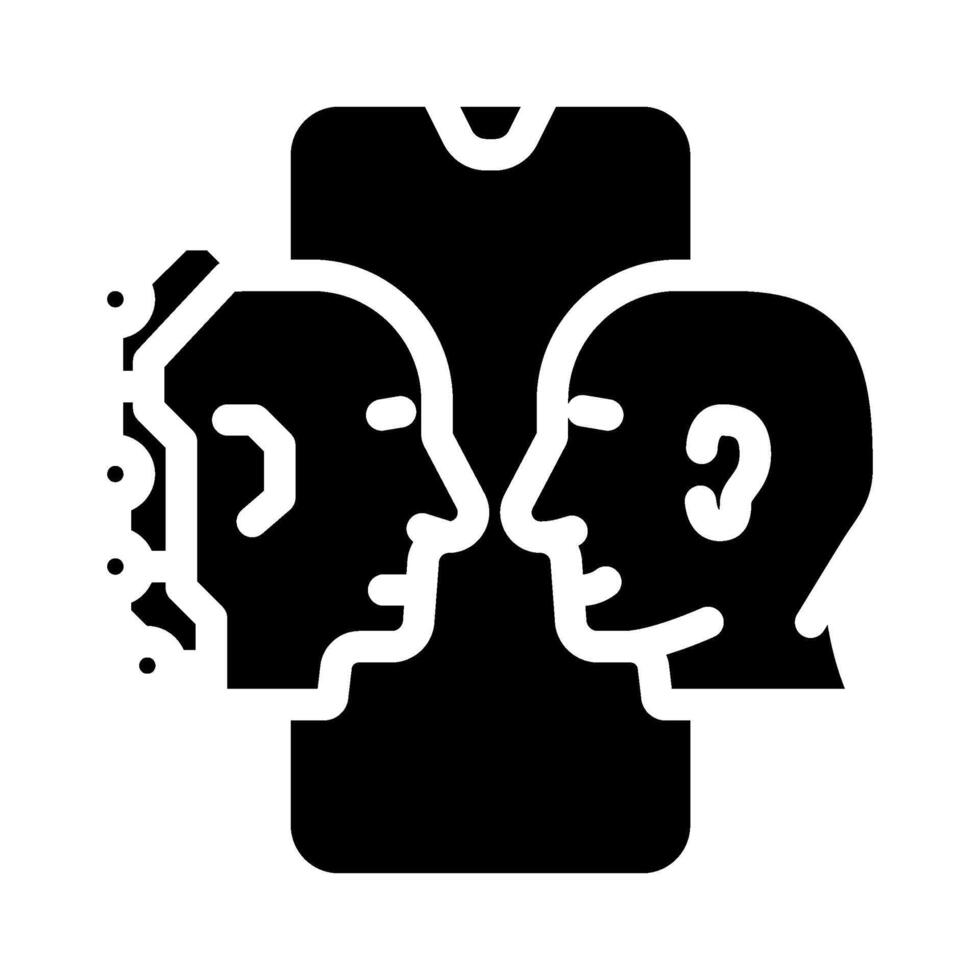human computer interaction hci glyph icon vector illustration