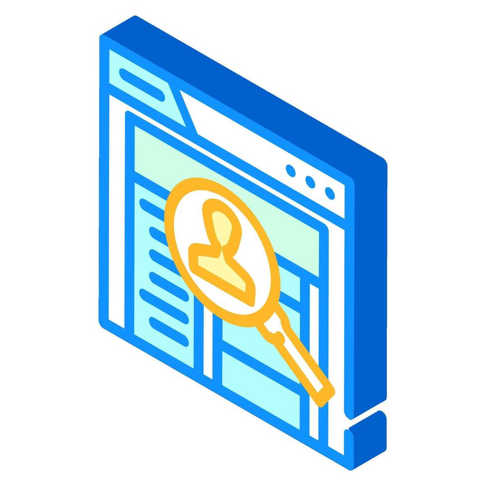contextual inquiry ux ui design isometric icon vector illustration