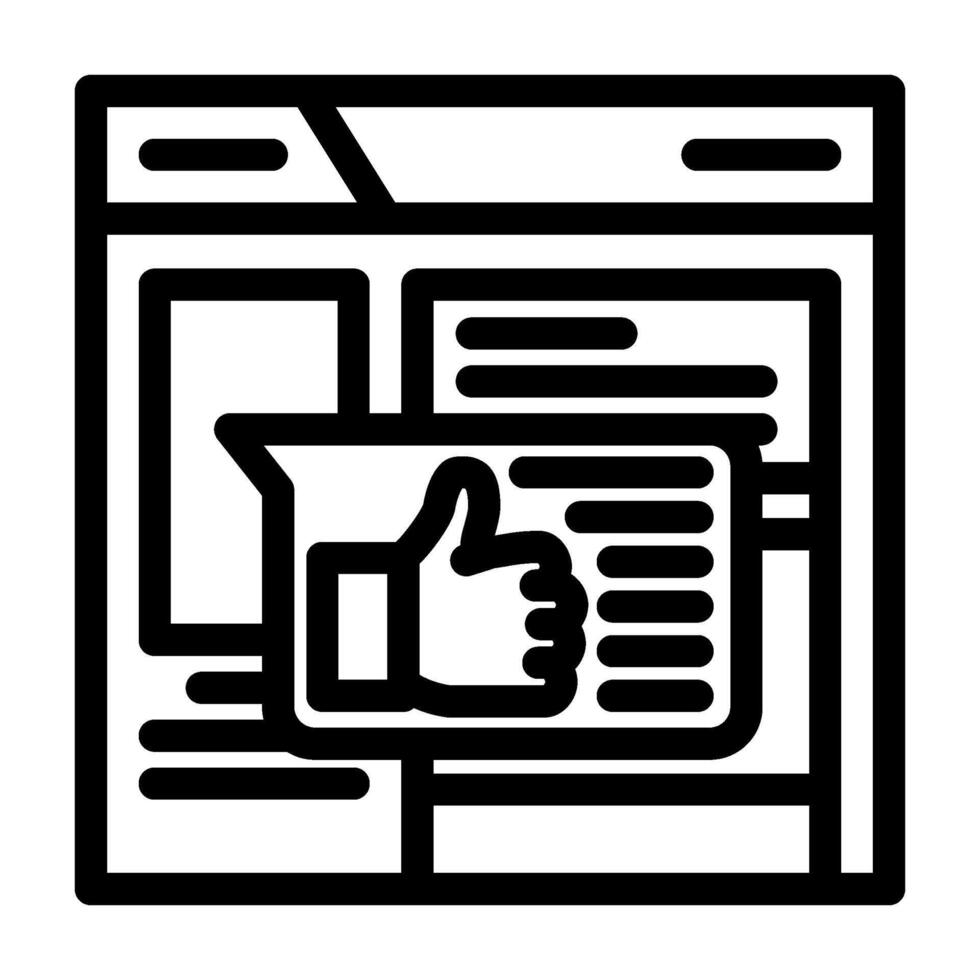 design critique ux ui line icon vector illustration