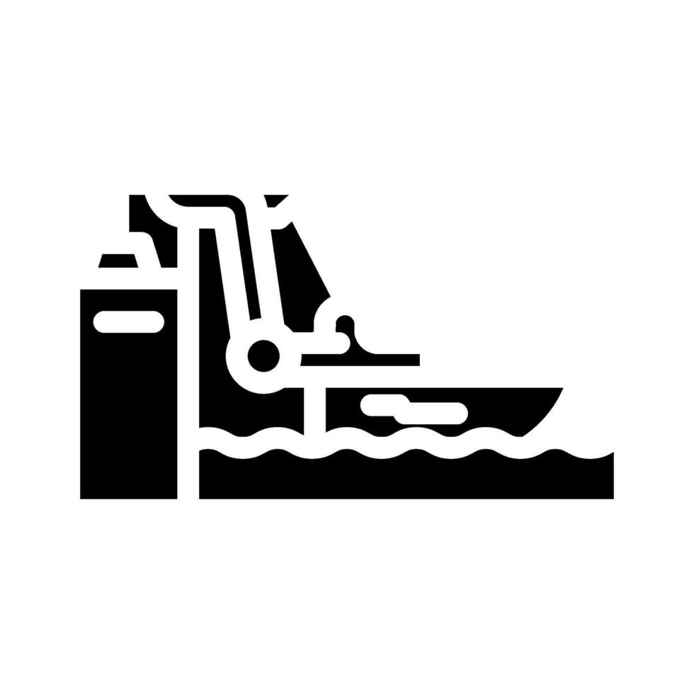 wave plant tidal power glyph icon vector illustration