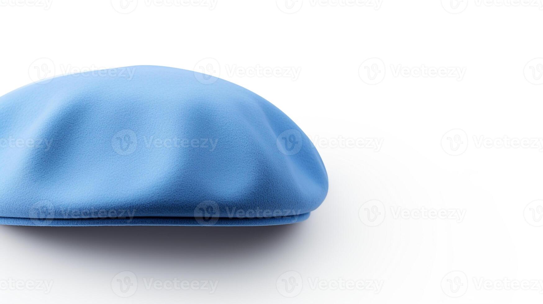 AI generated Photo of Blue Beret Hat isolated on white background. AI Generated