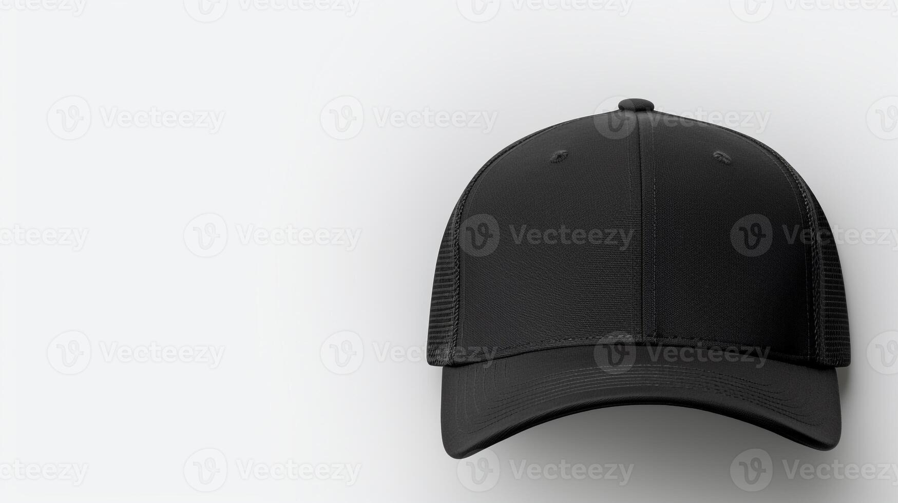 AI generated Photo of Black Trucker Cap isolated on white background. AI Generated