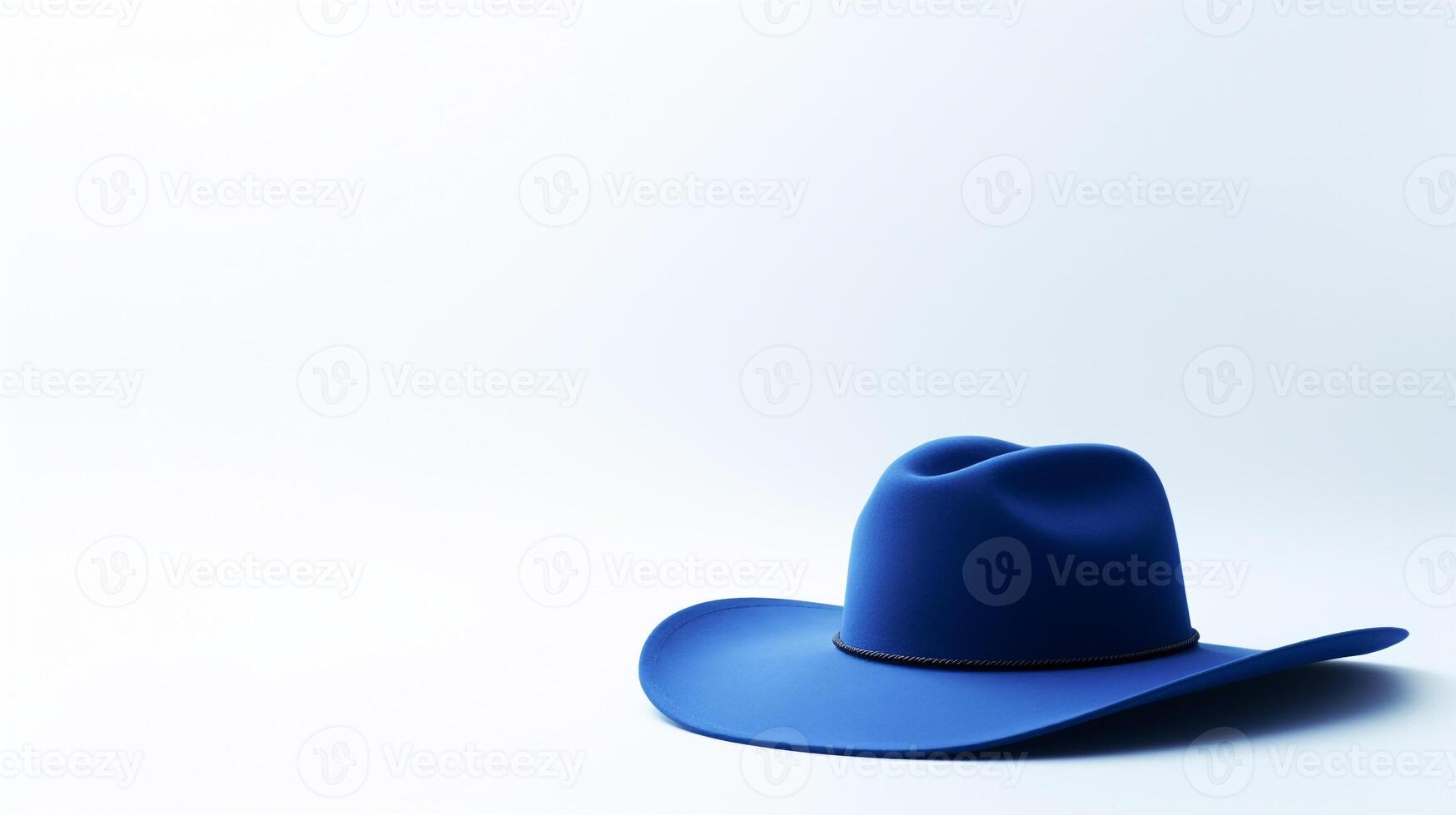 AI generated Photo of Blue Cowboy Hat isolated on white background. AI Generated