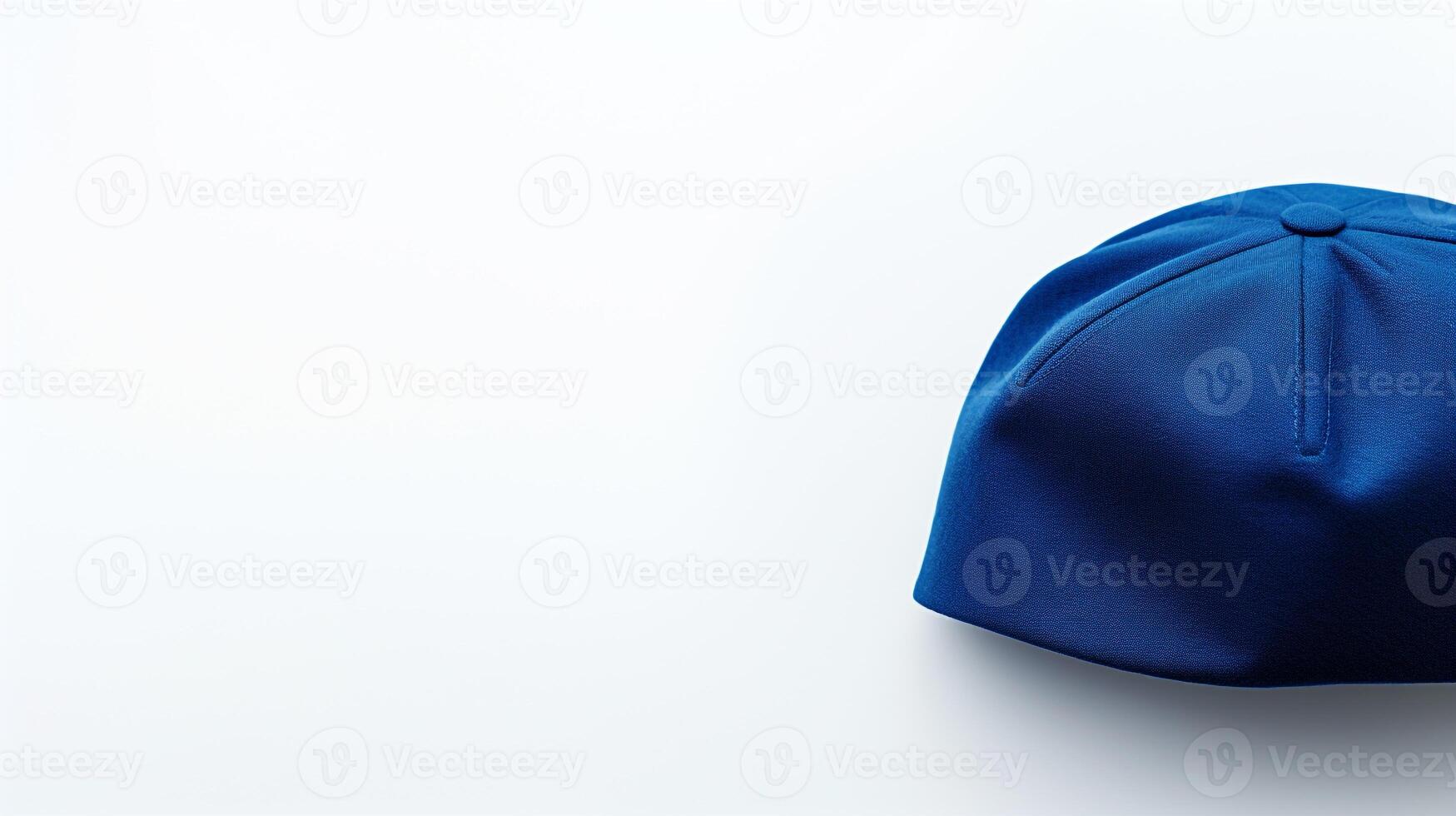 ai generado foto de azul plano gorra aislado en blanco antecedentes. ai generado