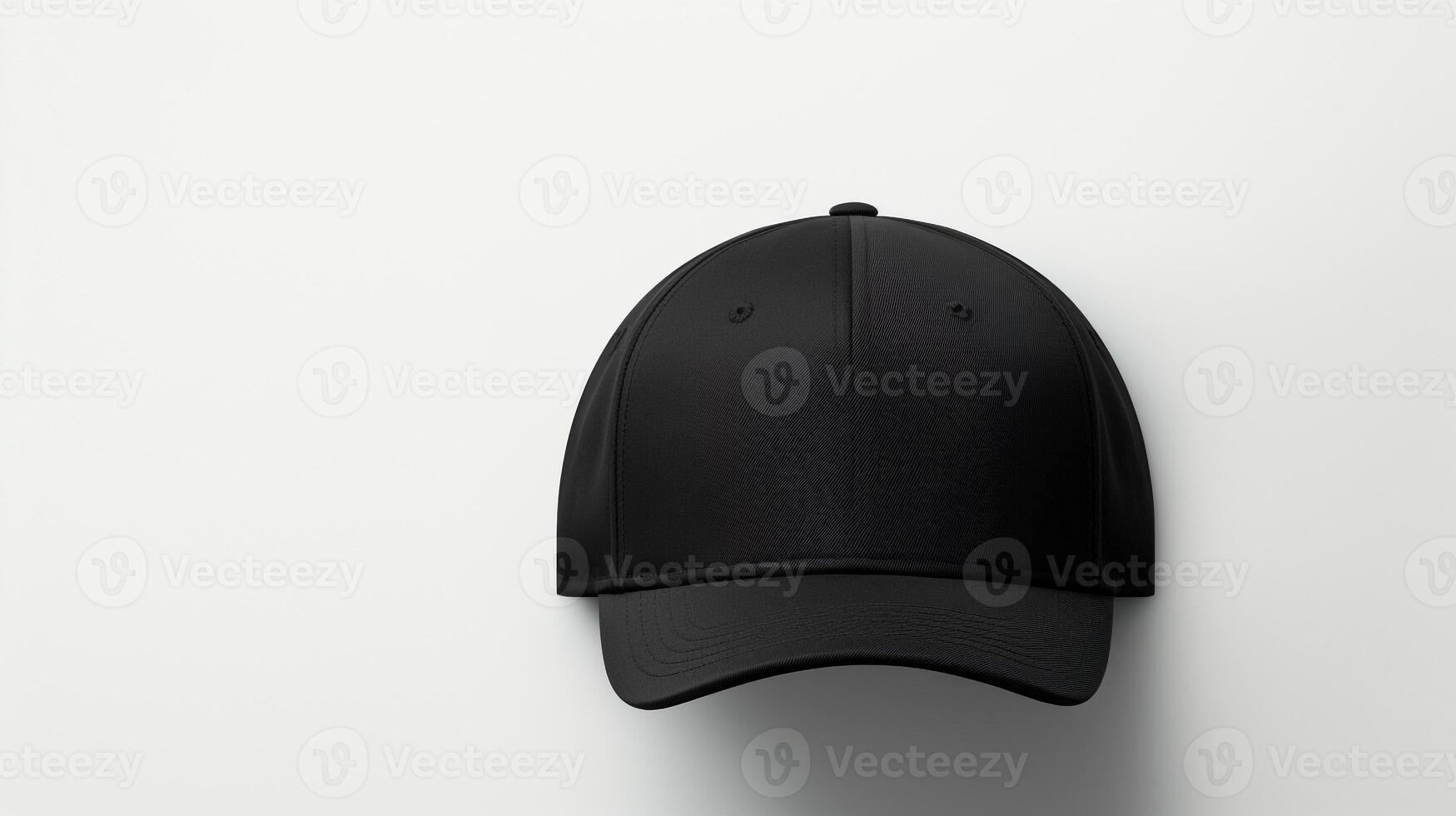 AI generated Photo of Black Visor cap isolated on white background. AI Generated