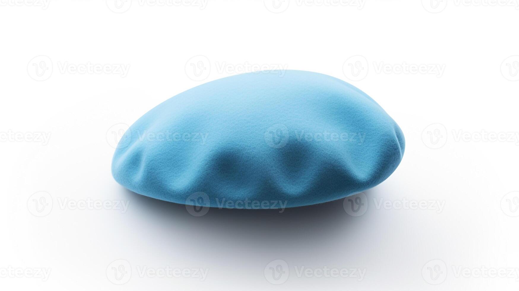 AI generated Photo of Blue Beret Hat isolated on white background. AI Generated