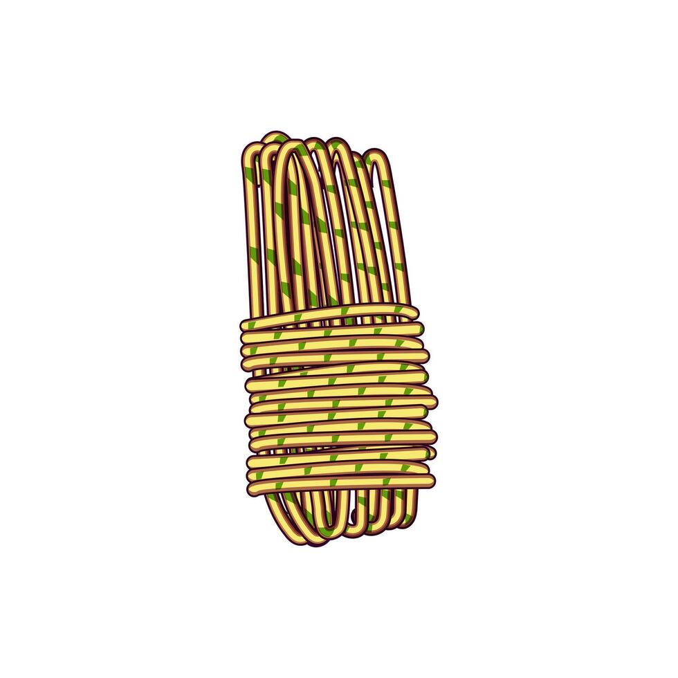 twine cord rope cartoon vector illustration