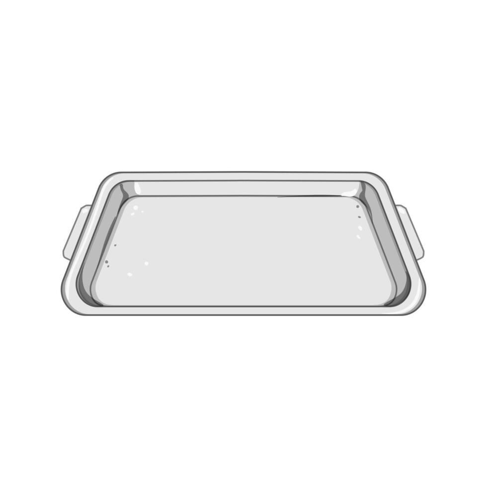 dinner food tray cartoon vector illustration
