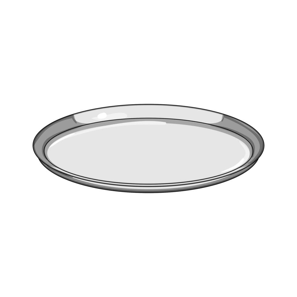 plastic food tray cartoon vector illustration