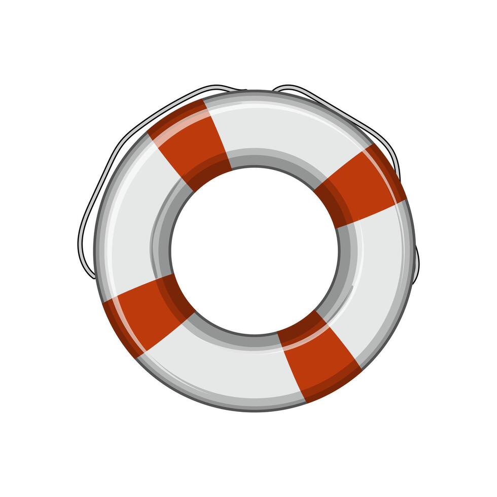 lifesaver lifebuoy cartoon vector illustration