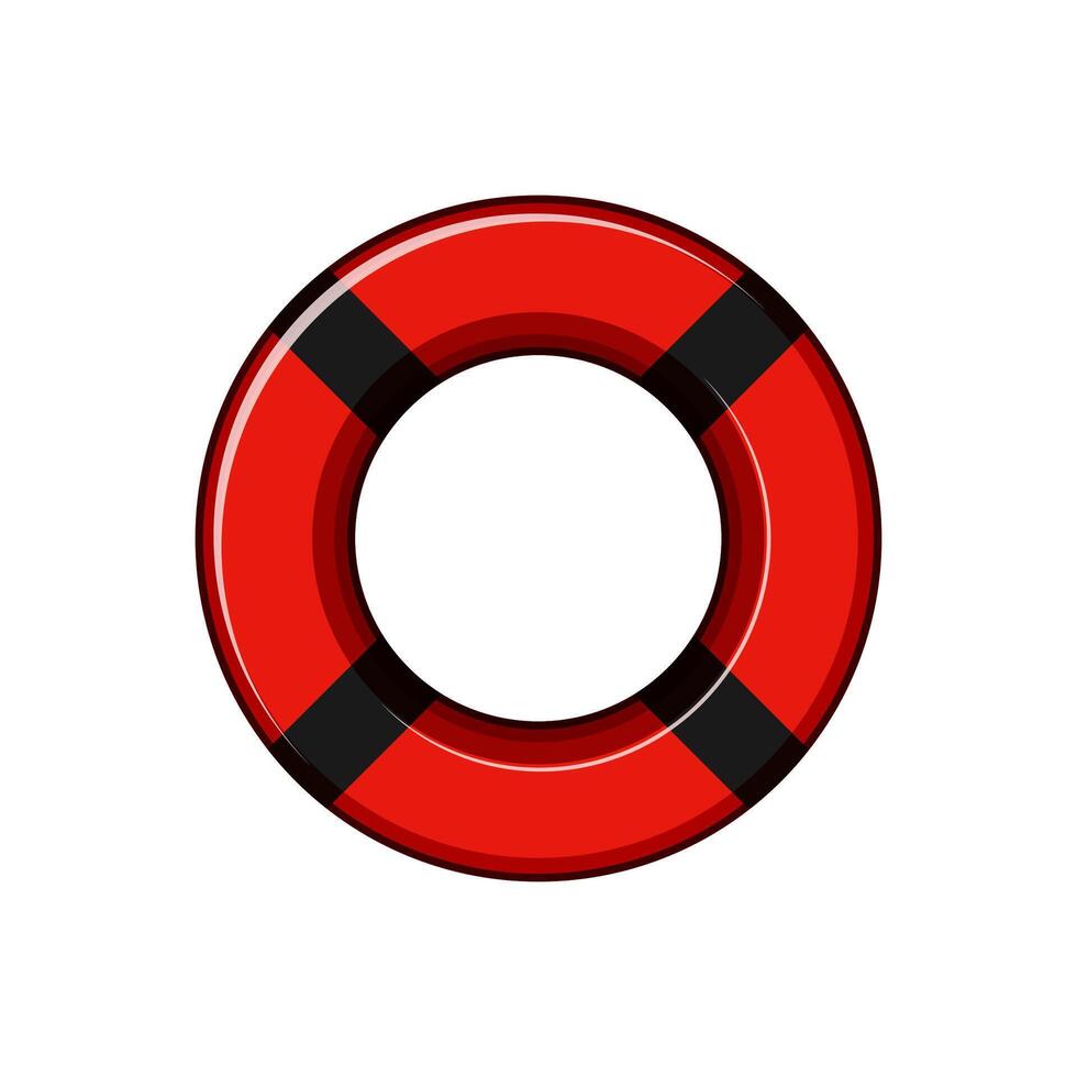 ring lifebuoy cartoon vector illustration