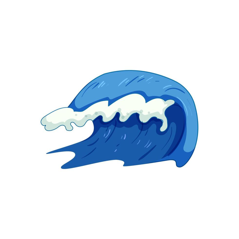 sea ocean waves cartoon vector illustration