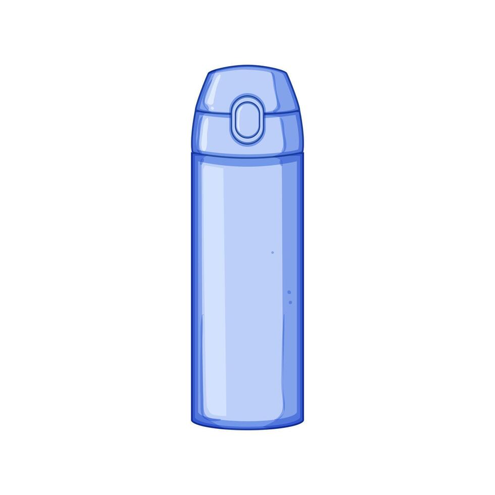 water thermos bottle cartoon vector illustration